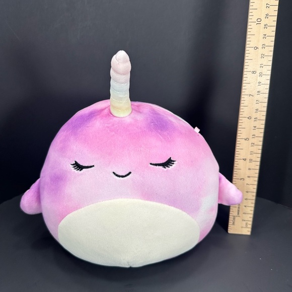 Squishmallow size 7” Pink Narwhal Plush Toy pre Owned Exellent condition - Picture 3 of 4